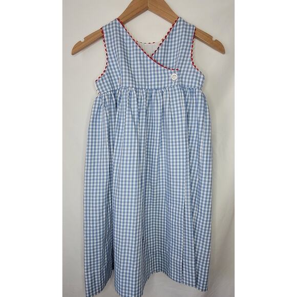 Kelly's Kids- Girls Gingham animal maxi dress- size small (5-6) - Picture 3 of 5